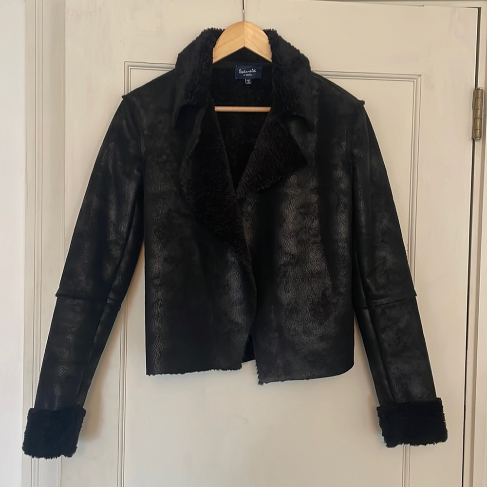 Splendid faux fur black jacket
